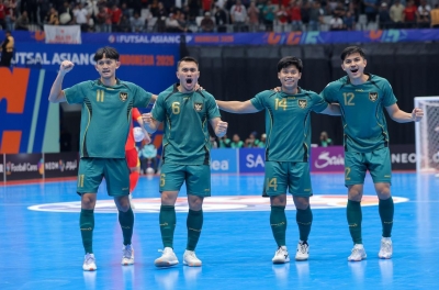 The Indonesian futsal team has reached the Asian semifinals for the first time in history.