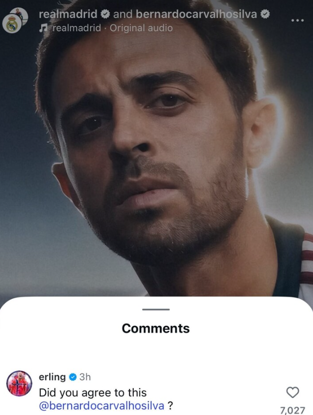 Real Madrid gây tranh cãi khi dùng video AI chào đón tân binh Bernardo Silva - Ảnh 1. Real Madrid gây tranh cãi khi dùng video AI chào đón tân binh Bernardo Silva - Ảnh 1.