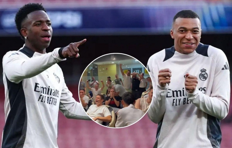 The team celebrated as if they had won the championship after drawing Real Madrid in the Champions League.