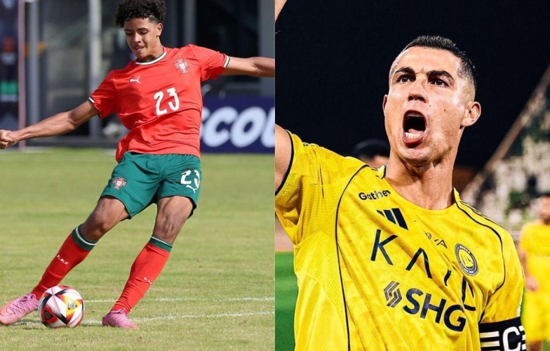 EMOTION: Ronaldo and his son both score on the same day