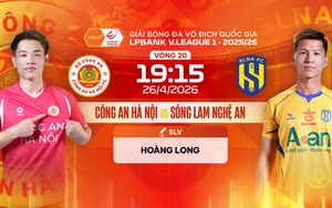 Live football streaming link for Hanoi Police vs Song Lam Nghe An at 19:15 today, V-League round 20