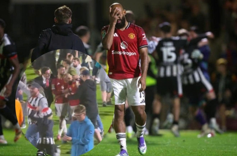 Bruno&#39;s striking reaction when Mbeumo was taunted by Grimsby fans
