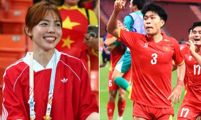 Tấm ảnh gây sốt của trung vệ U22 Việt Nam và hot girl bắn súng