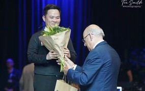 Bao Phương Vinh secured third place at the three-cushion carom World Cup in Belgium.