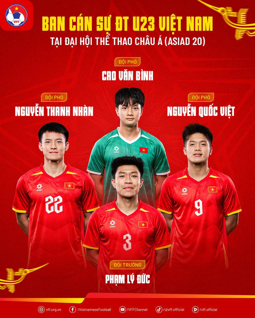 U23 Việt Nam chốt ban cán sự trước thềm ASIAD 2026, bạn trai hot girl bắn súng nhận trọng trách - Ảnh 1. U23 Việt Nam chốt ban cán sự trước thềm ASIAD 2026, bạn trai hot girl bắn súng nhận trọng trách - Ảnh 1.