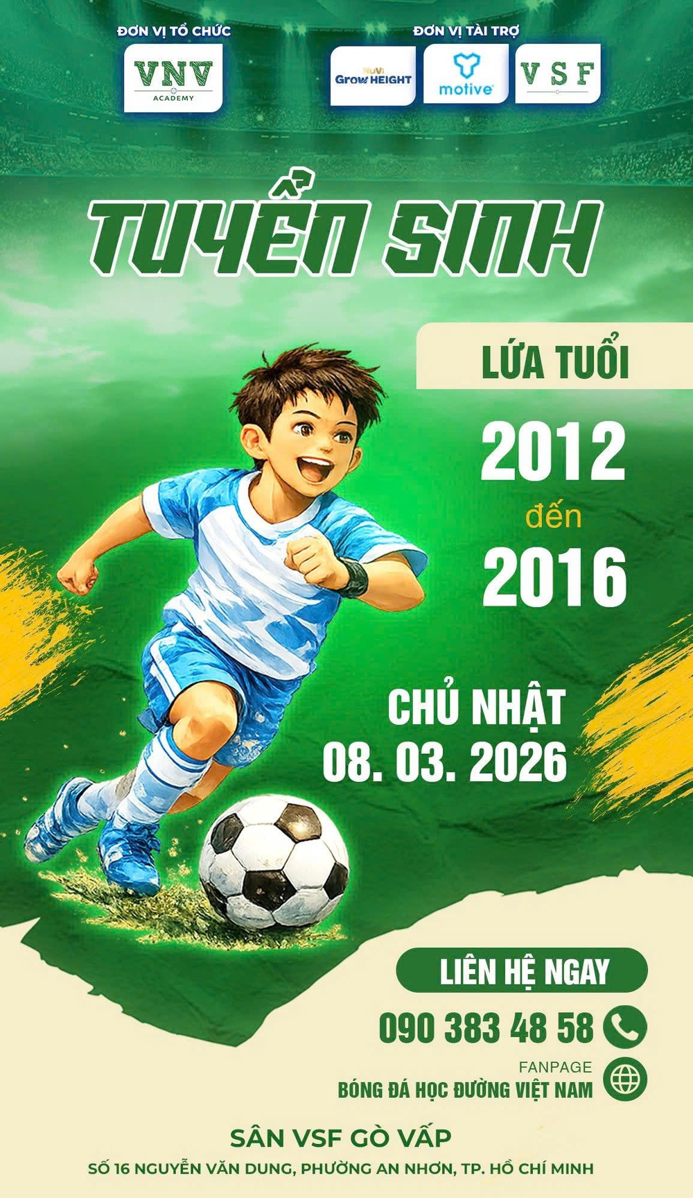 Festival Bóng đá Học đường & Ngày hội Tuyển sinh VNV Academy 2026: Thúc đẩy phát triển bóng đá trẻ từ nền tảng nhà trường - Ảnh 2.