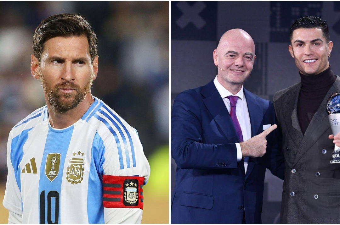 Ignoring Messi, FIFA president unexpectedly congratulates Ronaldo
