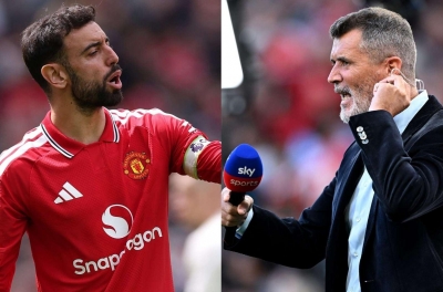 Roy Keane publicly took aim at Bruno Fernandes on social media
