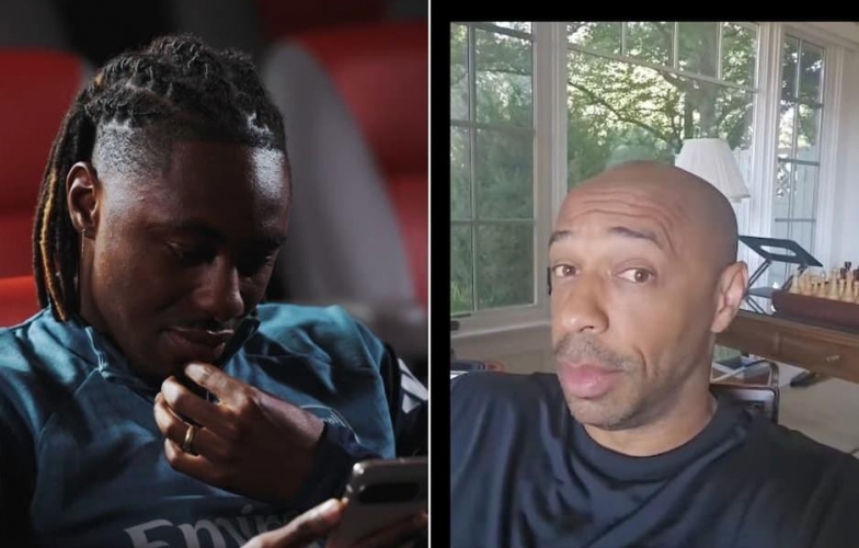 Just arrived at Arsenal, Eze receives a surprising message from the legend Henry