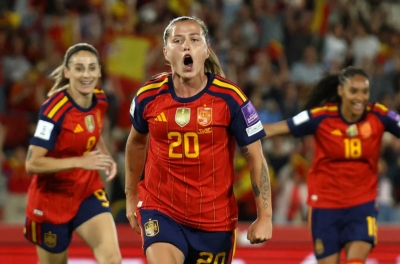 Spain crushed England 4-0 to surge to the top of the World Cup group.