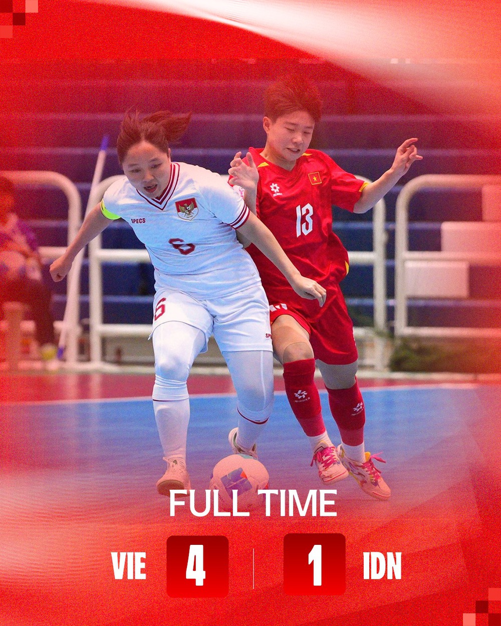 ĐT futsal nữ Việt Nam ngược dòng thắng Indonesia, giành HCĐ giải Đông Nam Á - Ảnh 2. ĐT futsal nữ Việt Nam ngược dòng thắng Indonesia, giành HCĐ giải Đông Nam Á - Ảnh 2.