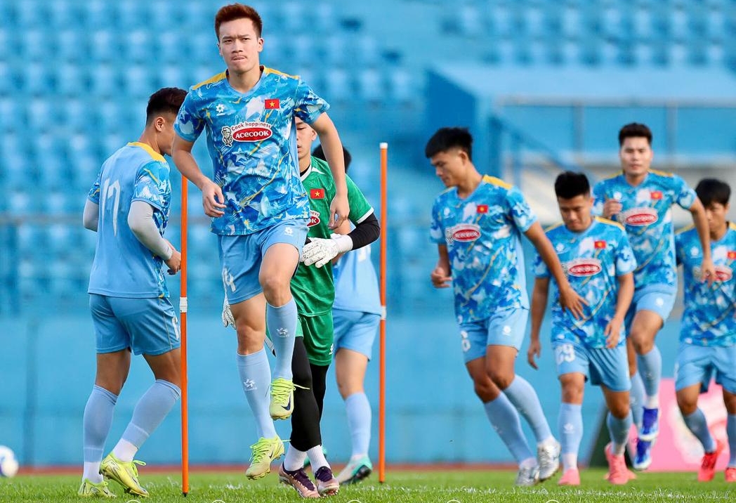 Vietnam national team is excitedly preparing for the match against Nepal