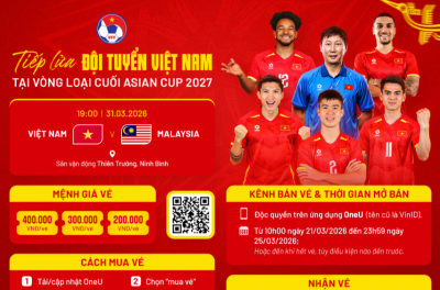Ticket price for Vietnam vs Malaysia match peaks at 400,000 VND