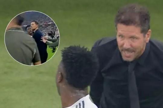Vinicius Jr lost his temper and nearly confronted Simeone after a shocking provocation