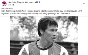 VFF pays tribute to former Vietnamese national team player who recently passed away at age 49, teammates and fans mourn