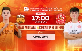 Live football streaming link for Hoàng Anh Gia Lai vs Công An TPHCM at 17:00 today, V-League round 15
