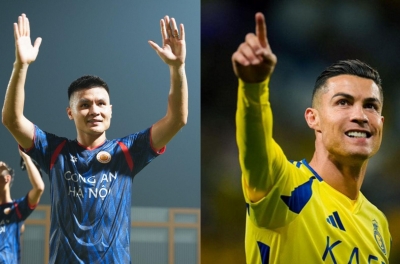 Quang Hai and Dinh Bac have the opportunity to compete against Ronaldo in the Asian Champions Cup.