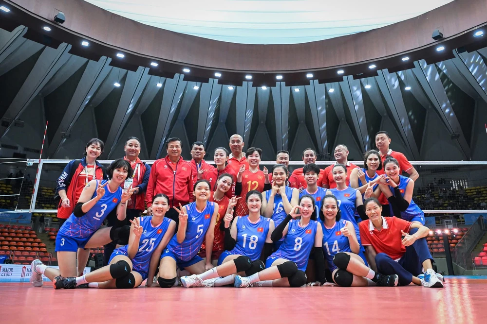 Chủ cồng sinh năm 2009 Bùi Thị Ánh Thảo (số 5) dự kiến góp mặt trong thành phần đội bóng chuyền nữ U18 Việt Nam