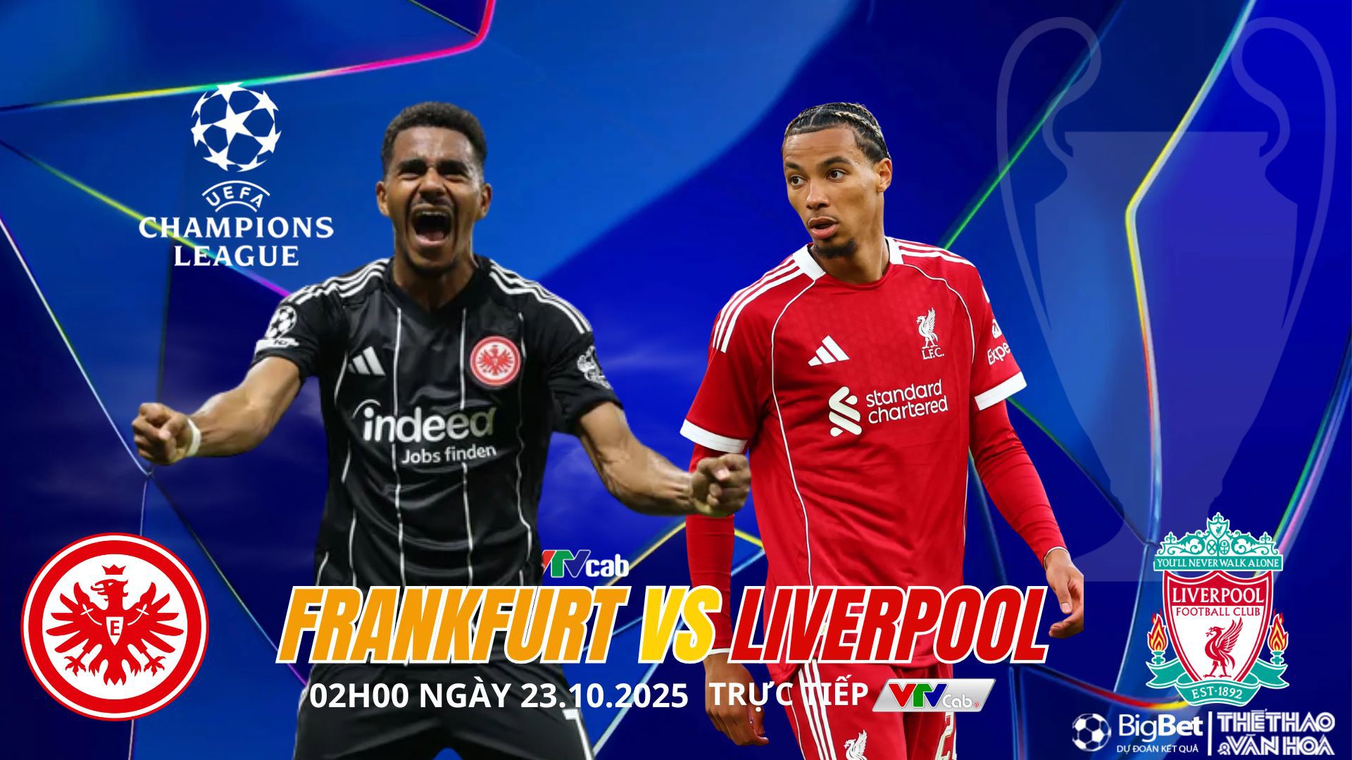 Nhận định, soi tỷ lệ Eintracht Frankfurt vs Liverpool, 02h00 ngày 23/10, Champions League