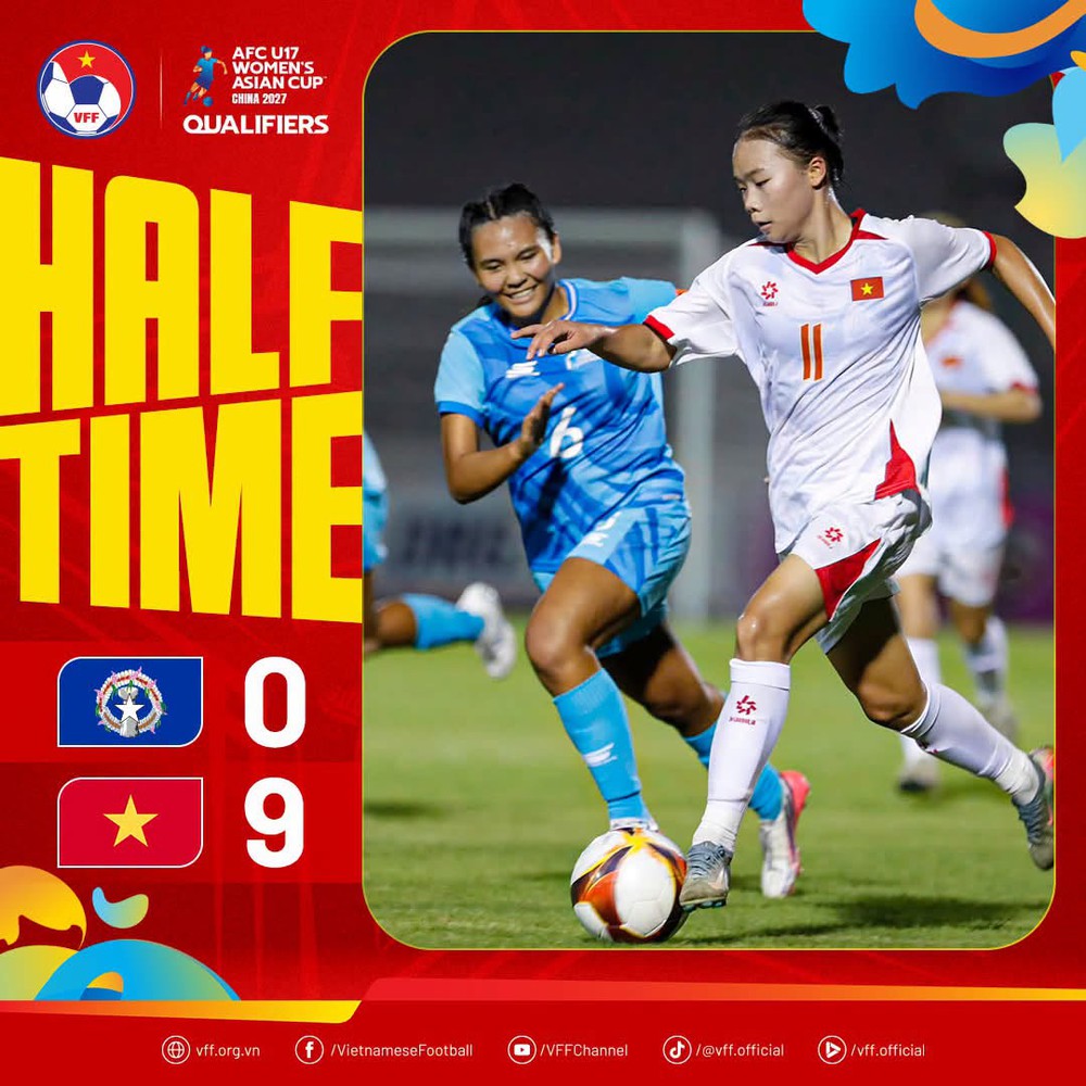 Thắng với tỷ số không tưởng, U17 nữ Việt Nam bước vào trận "chung kết" bảng đấu với lợi thế lớn - Ảnh 1. U17 nữ Việt Nam