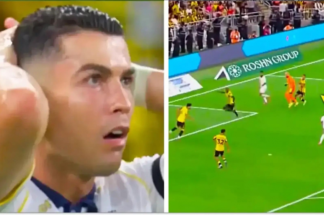 Ronaldo misses an unbelievable chance