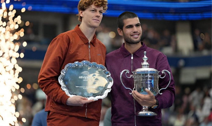 Long tranh hổ đấu, Alcaraz - Sinner cùng nhau tạo nên kỉ lục 'khó đỡ'