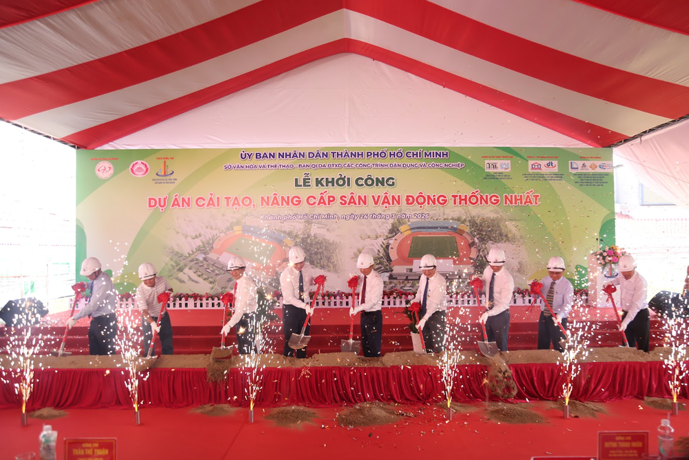 Gần 320 tỷ đồng chỉnh trang sân Thống Nhất, hướng tới Đại hội Thể dục Thể thao toàn quốc 2026   - Ảnh 1.