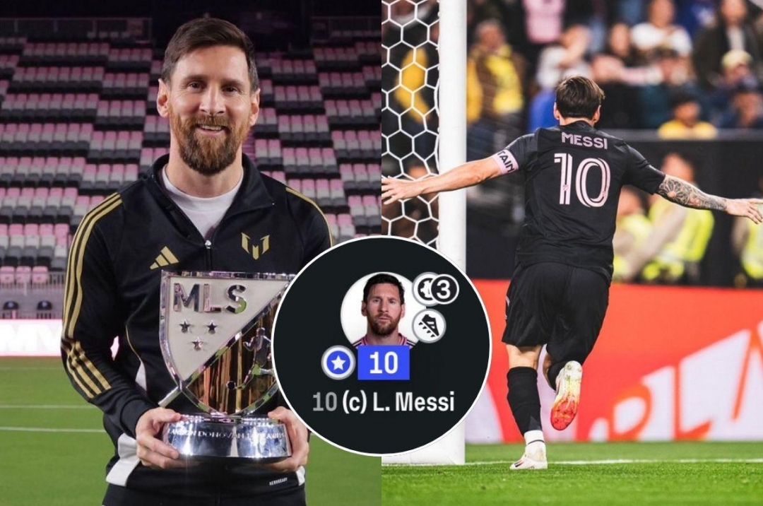 Messi scores an outstanding hat-trick, nearly matching the MLS record