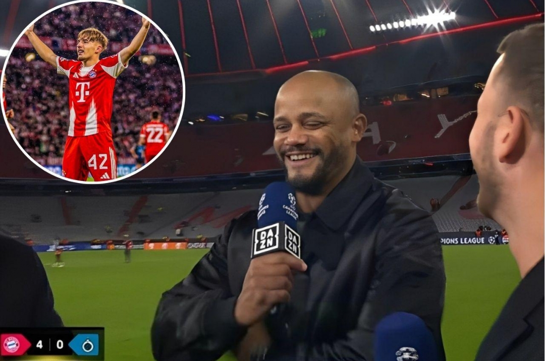 Coach Kompany humorously competes with Bayern&#39;s 17-year-old superstar
