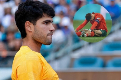 Alcaraz causes Ronaldo to suffer an injury