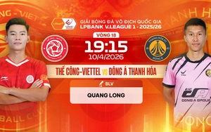 Live football streaming link for The Cong Viettel vs Thanh Hoa at 19:15 today, V-League round 18