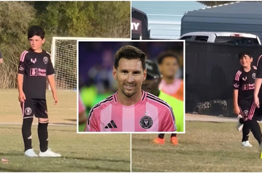 Messi's youngest son scores a wonder goal, outmaneuvering the defender three times