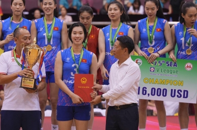 Identify the schedule of Vietnam's prestigious women's volleyball tournament, the reigning champion.