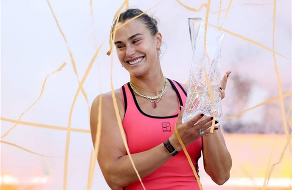 Sabalenka successfully defends her Miami Open championship title.