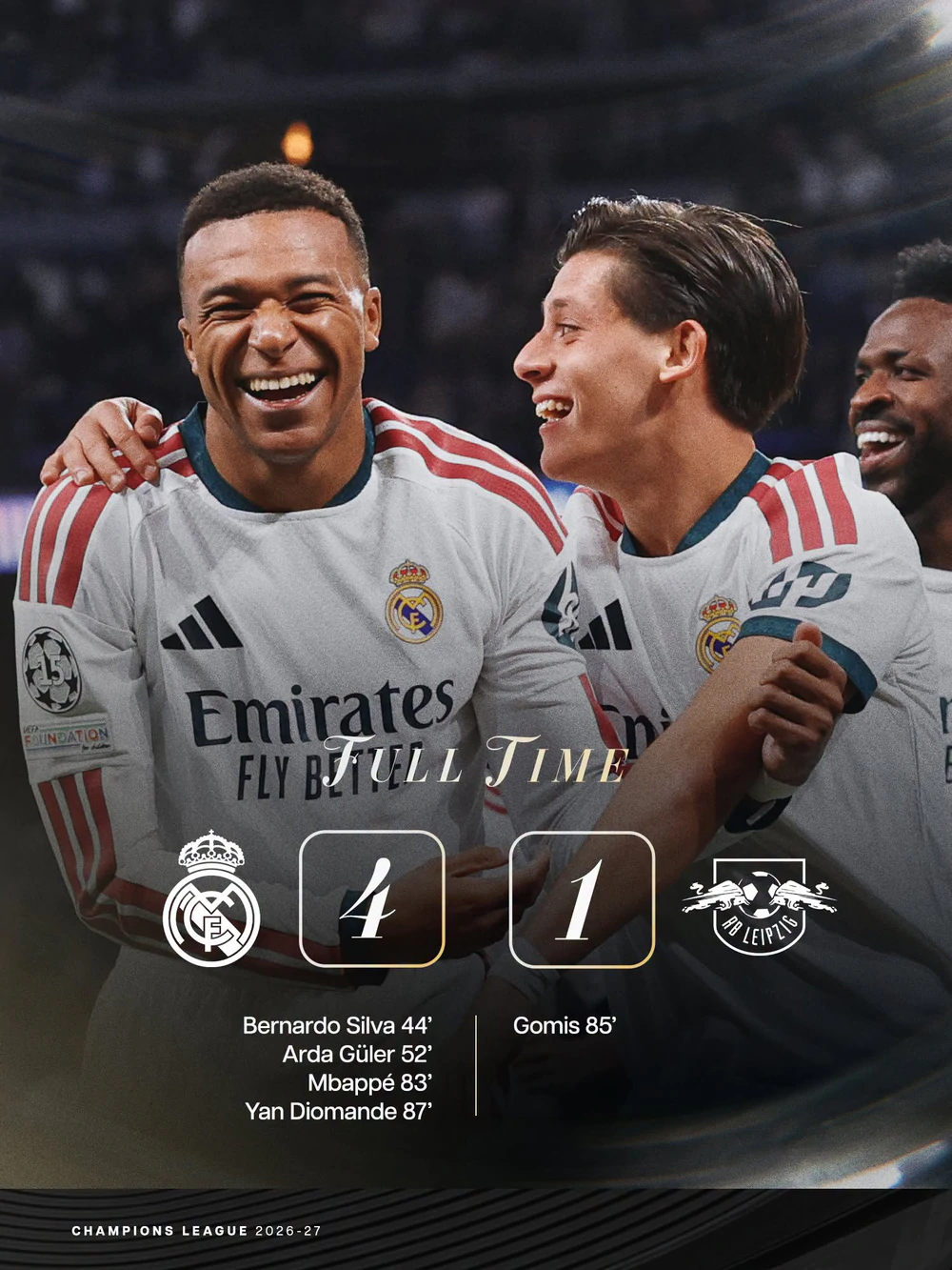 'Bom tấn' Diomande tỏa sáng, Real Madrid đè bẹp Leipzig tại Champions League - Ảnh 2.