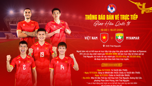 Bán vé trực tiếp trận giao hữu Việt Nam-Myanmar