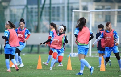 Vietnam women's national team enthusiastically trains for the Asian Cup final round
