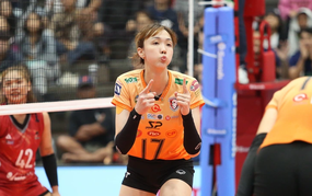 A 1.95m tall volleyball player becomes one of the rare Vietnamese athletes to reach finals in three different countries.