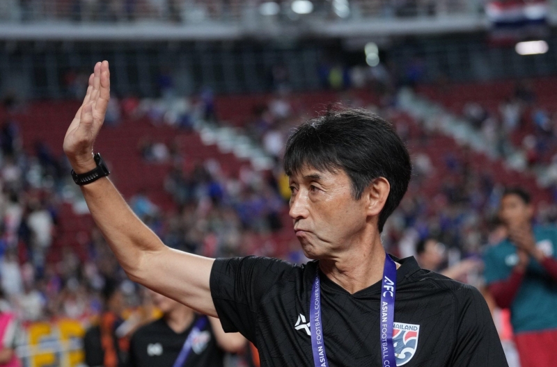 What did the Thai coach say when unexpectedly close to qualifying for the Asian Cup finals?