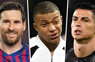 Standing alongside Messi and Ronaldo, Mbappe sets a unique record