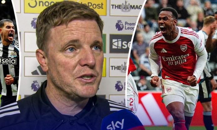 HLV Newcastle thừa nhận 'không thể chống đỡ khi Arsenal đá phạt góc'