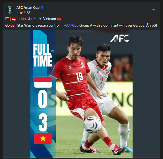 AFC khen ngợi ĐT Việt Nam thắng áp đảo ĐT Indonesia - Ảnh 1.