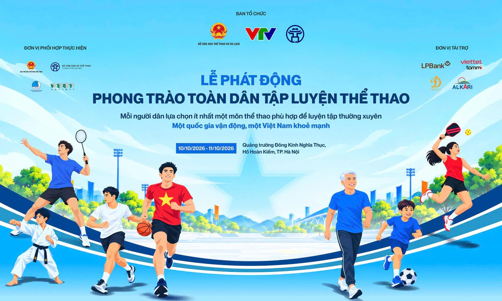 Quang Hải, Đình Bắc và hàng loạt ngôi sao thể thao tham gia lễ phát động phong trào toàn dân tập luyện thể thao - Ảnh 1. Quang Hải, Đình Bắc và hàng loạt ngôi sao thể thao tham gia lễ phát động phong trào toàn dân tập luyện thể thao - Ảnh 1.