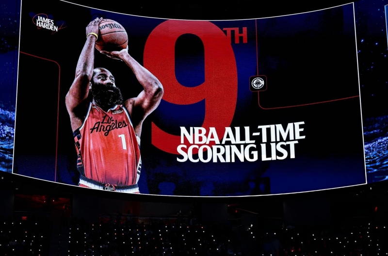'Bearded God' Harden ranks among the top 9 highest scorers in NBA history