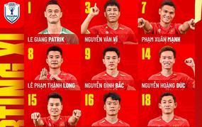Starting lineup for Vietnam vs Cambodia: Quang Hai and Dinh Bac are in the starting eleven.