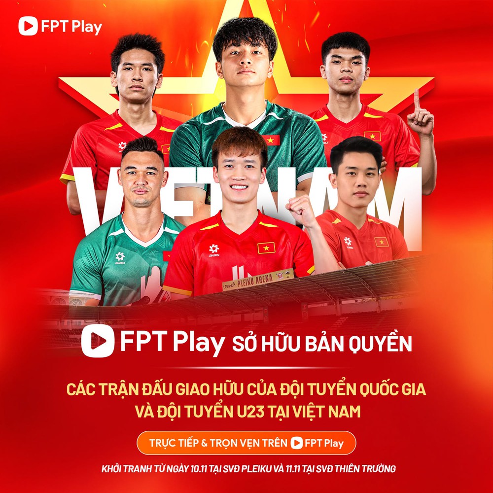 Xem trực tiếp bóng đá các trận đấu của ĐT Việt Nam và U23 Việt Nam trong tháng 11/2026 ở đâu? - Ảnh 1.