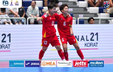 Looking back at the 4-1 victory of the Vietnamese women's futsal team over Indonesia
