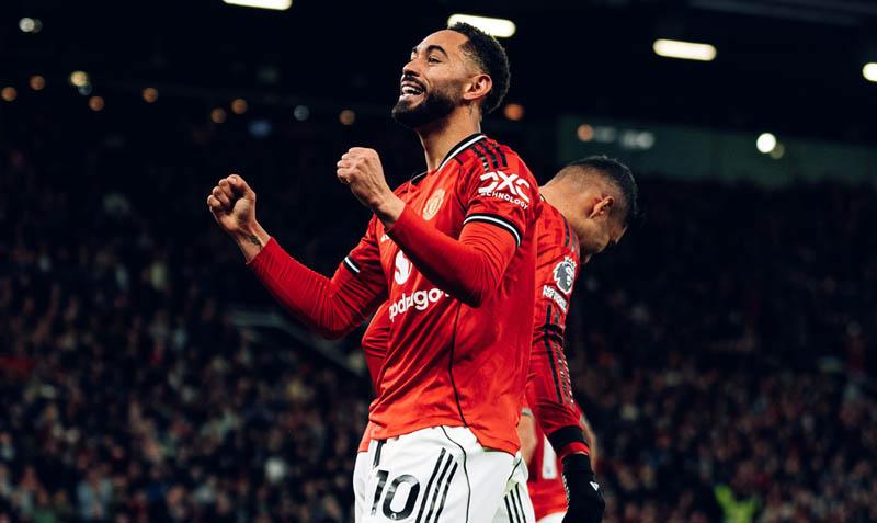 Niềm vui của Cunha sau khi phá lưới Brighton - Ảnh: @ManUTD
