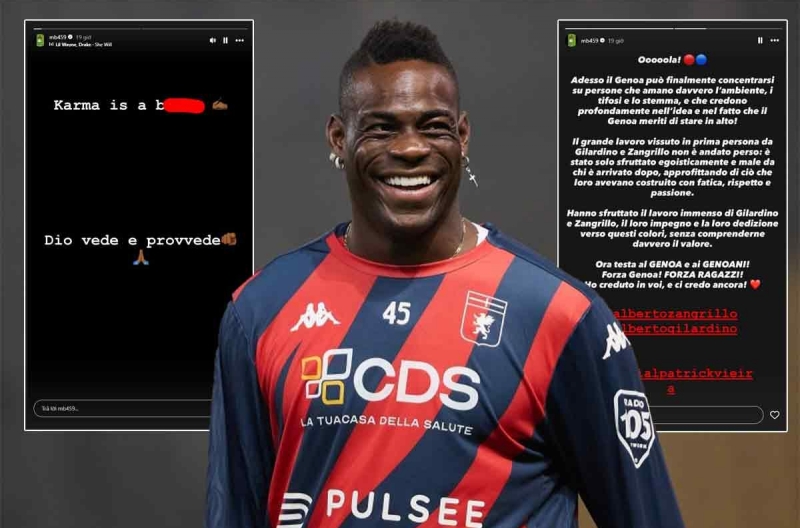 Balotelli unexpectedly takes a jab at the Arsenal legend