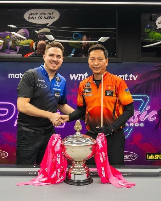 Đội Việt Nam chỉ còn duy nhất 1 cơ thủ ở vòng Last 16 giải billards tại châu Âu - Ảnh 2.